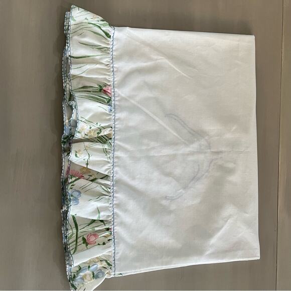 Vintage‎ Pillowcases Set of 2 Handmade Sewn Floral Southern Ladies Bonnet Ruffle - Picture 7 of 7